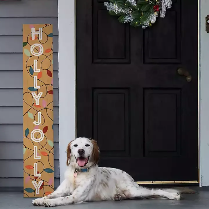 Holly Jolly Lights Porch Board