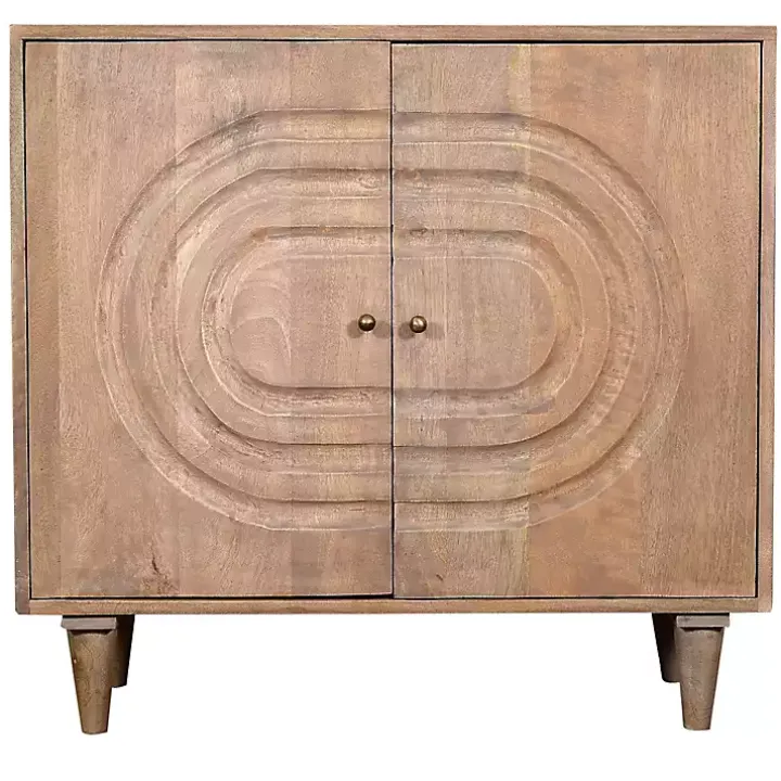 Honey Mango Wood Carved Cabinet