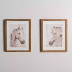 Horse Buddies Framed Art Prints, Set of 2