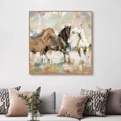 Horse Country Framed Canvas Art Print