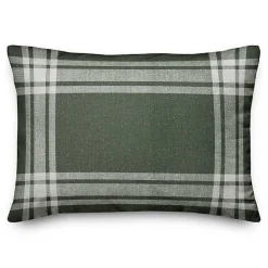 Hunter Green Plaid Indoor/Outdoor Lumbar Pillow