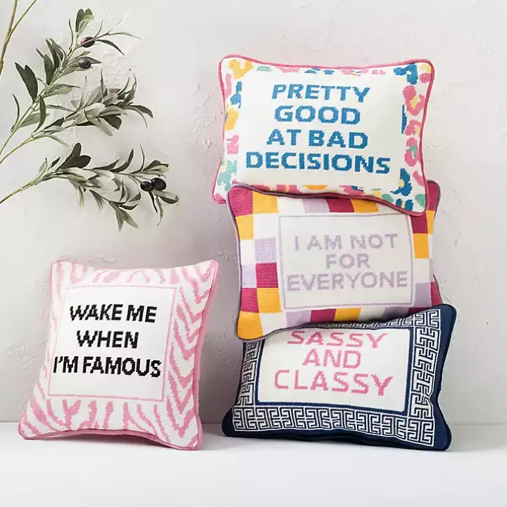 I Am Not For Everyone Needlepoint Throw Pillow
