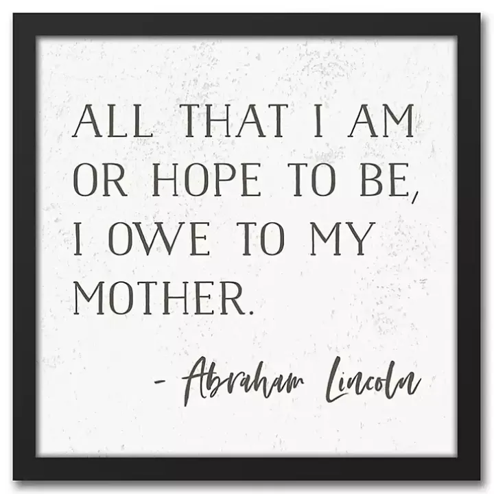 I Owe to My Mother Framed Canvas Art Print