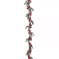 Iced Berry and Boxwood Waterproof Garland