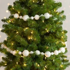 Iced White Orb Beaded Garland