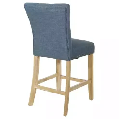 Indigo Tufted Nailhead Counter Stools, Set of 2