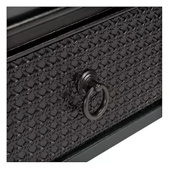 Irma Black Textured Drawers Console Table
