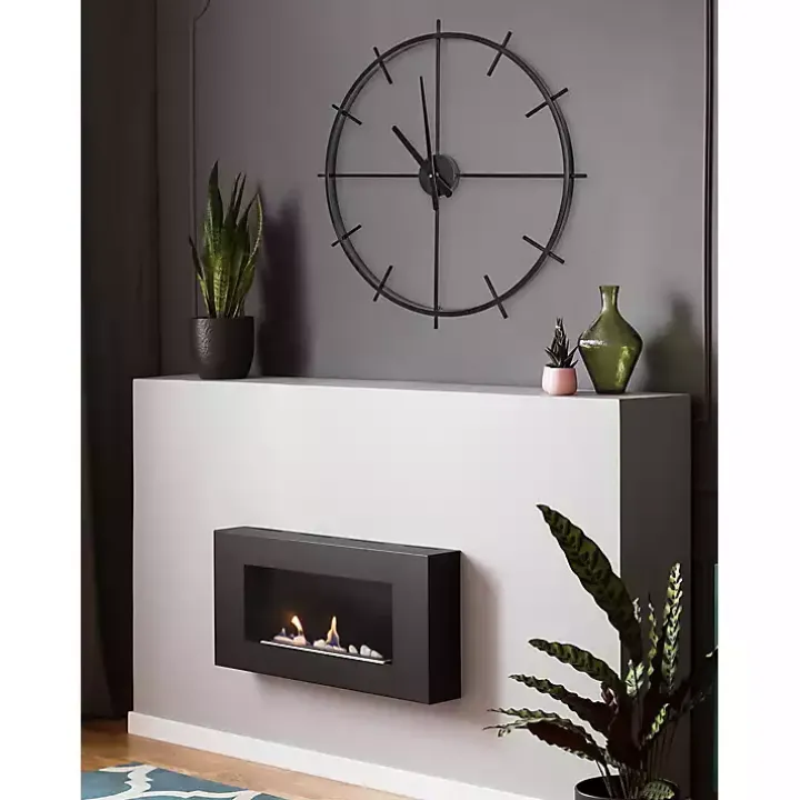 Isaac Black Modern Wall Clock
