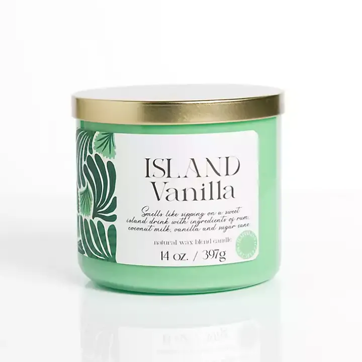 Island Vanilla 14 oz. Gold Lid 3-Wick Jar Candle