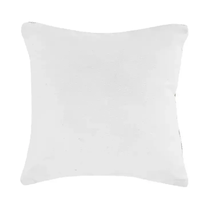 Ivory Border Natural Close Woven Jute Pillow