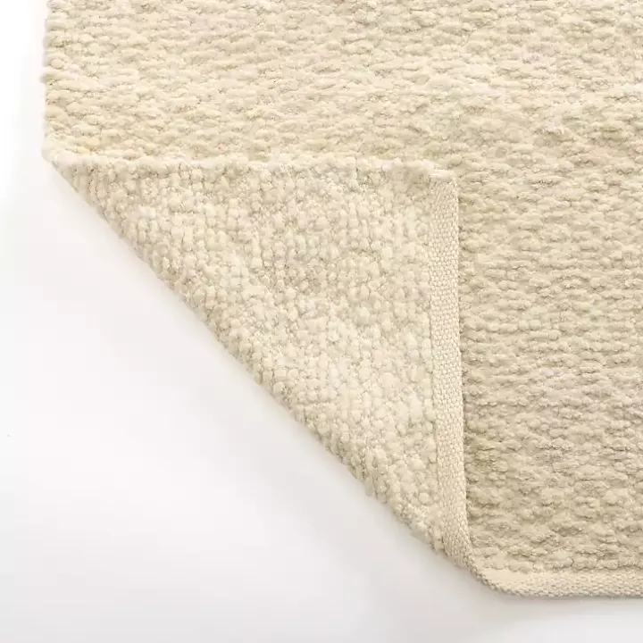 Ivory Boucle Area Rug, 4x6