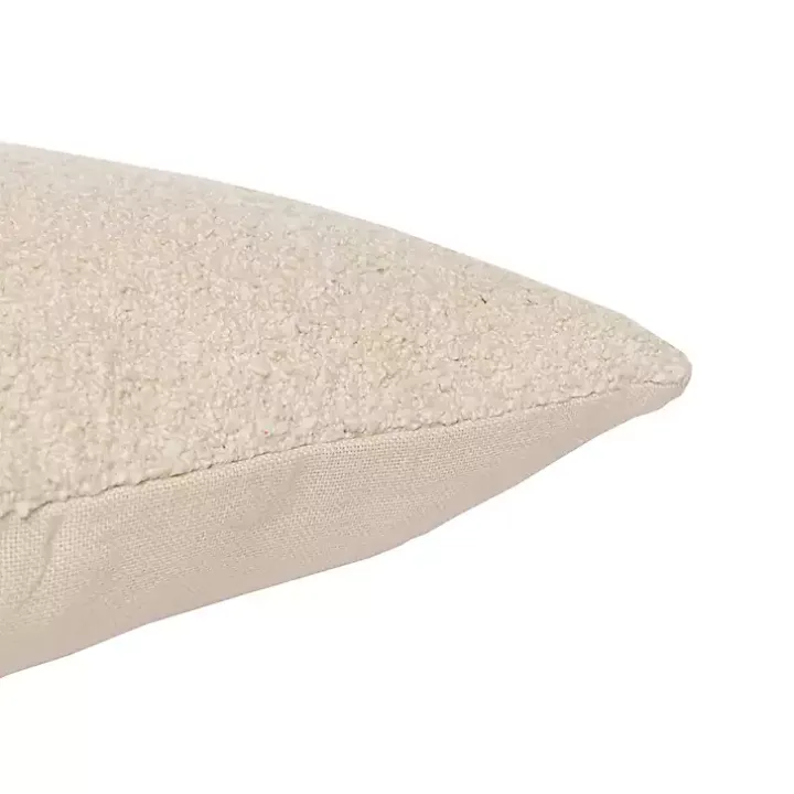Ivory Boucle Handwoven Pillow