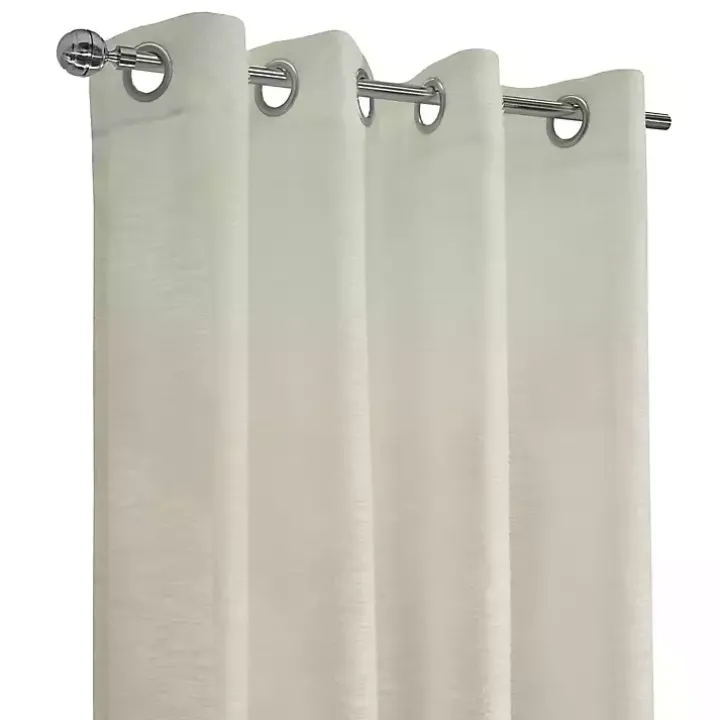 Ivory Boucle Sheer Single Curtain Panel, 95 in.