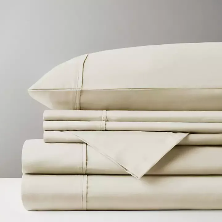 Ivory Cotton Blend Sateen 6-pc. King Sheet Set