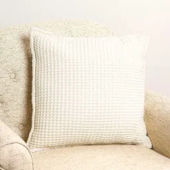 Ivory Cozy Waffle Pillow