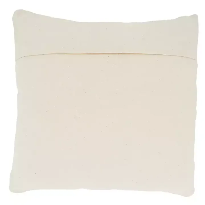 Ivory Diamond Woven Textured Polyester Pillow