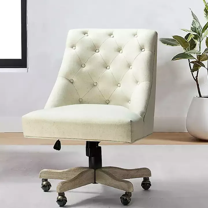 Ivory Dylan Upholstered Office Chair