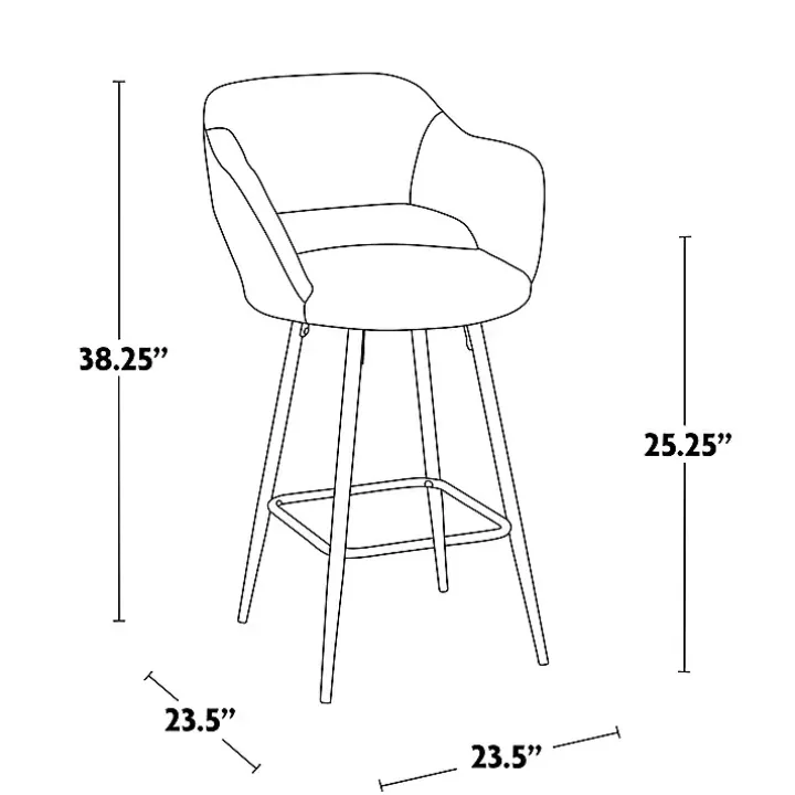 Ivory Faux Leather Marge Counter Stools, Set of 2