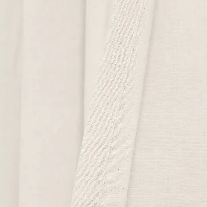 Ivory Faux Linen Curtain Panel Set, 84 in.
