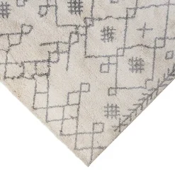 Ivory Geometric Area Rug, 5x8