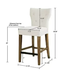 Ivory Harrison Tufted Counter Stool