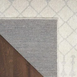 Ivory Moroccan Washable Area Rug, 5x7