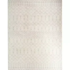 Ivory Moroccan Washable Area Rug, 7x10