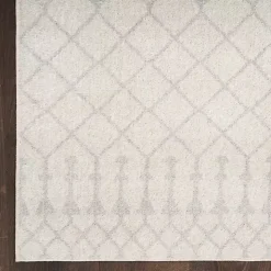 Ivory Moroccan Washable Area Rug, 7x10