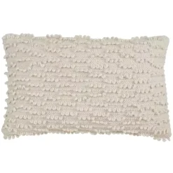 Ivory Nubby Decorative Lumbar Pillow