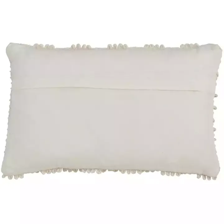 Ivory Nubby Decorative Lumbar Pillow