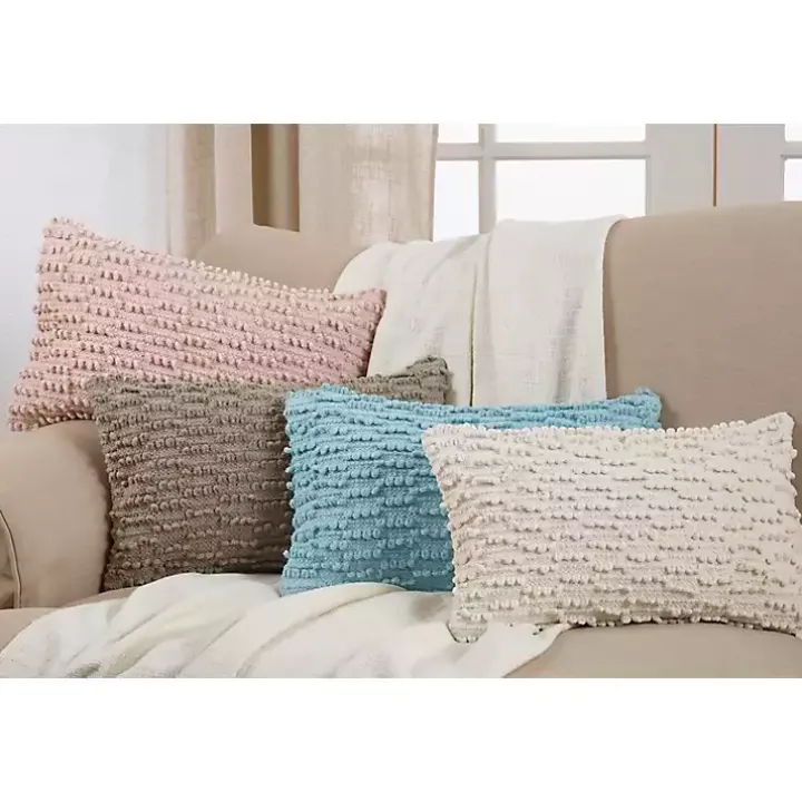 Ivory Nubby Decorative Lumbar Pillow