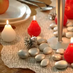 Ivory Pear Shaped Candles, Set of 12