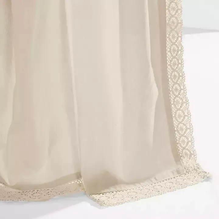 Ivory Rosalie Curtain Panel Set, 108 in.