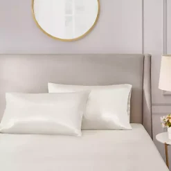 Ivory Satin King 2-pc. Pillow Case Set