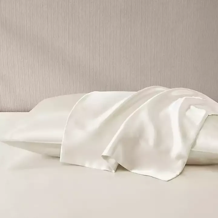 Ivory Satin King 2-pc. Pillow Case Set
