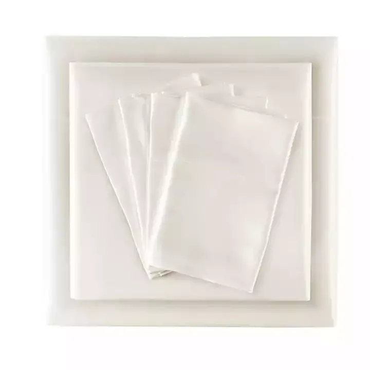 Ivory Satin 6-pc. King Sheet Set