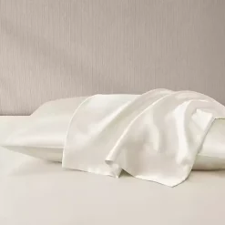 Ivory Satin Standard 2-pc. Pillow Case Set