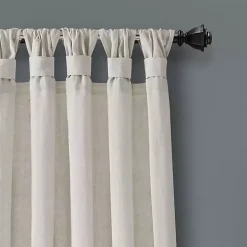 Ivory Top Knotted Burlap Curtain Panel Set, 95 in.
