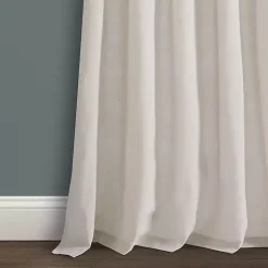 Ivory Top Knotted Burlap Curtain Panel Set, 95 in.