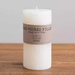 Ivory Unscented Pillar Candle, 6 in.
