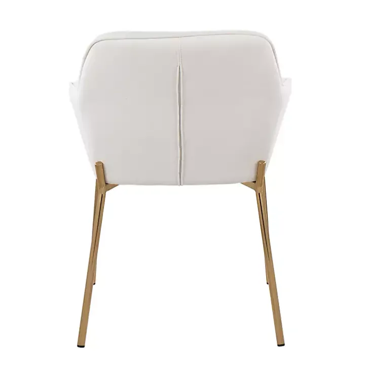 Ivory Upholstered Daniella Dining Chairs, Set of 2