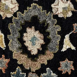 Jackson Black Hand-Tufted Area Rug, 5x7