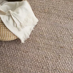 Jaxon Gray Natural Jute Area Rug, 8x10