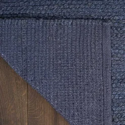 Jaxon Navy Natural Jute Area Rug, 5x7