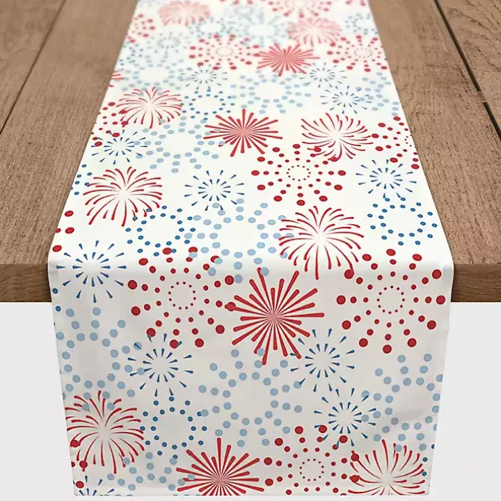 July 4th Fireworks Decorative Table Runner