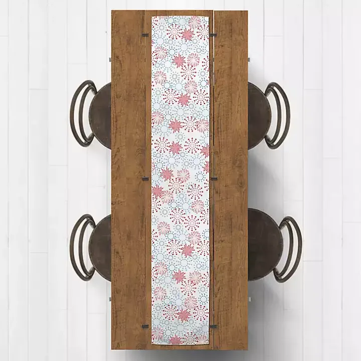 July 4th Fireworks Decorative Table Runner