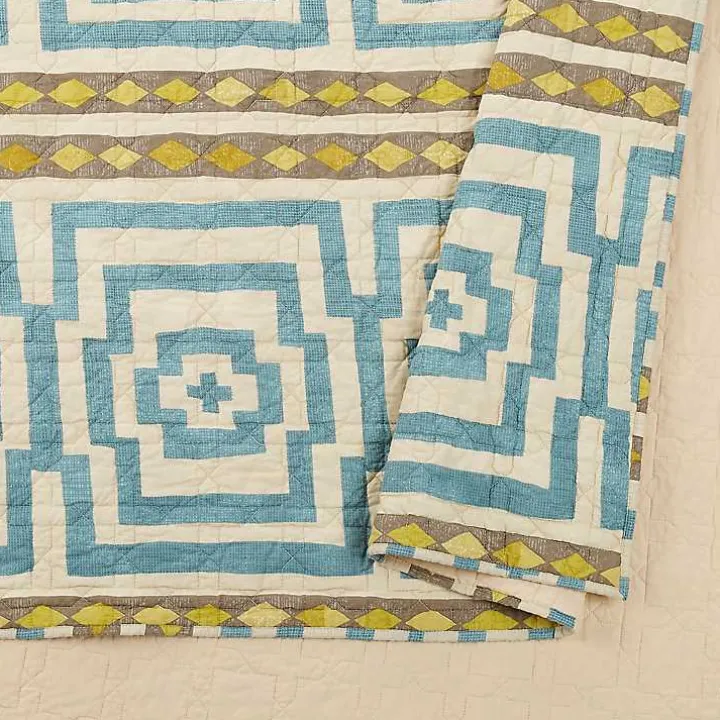 Justina Blakeney Blue Hypnotic Queen Quilt Set