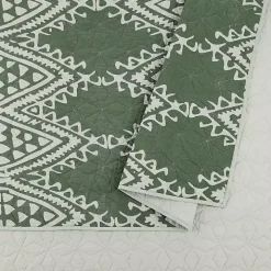 Justina Blakeney Green Aisha Queen Quilt Set