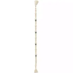 Kara Blue Beaded Wood Polygon Decorative Garland