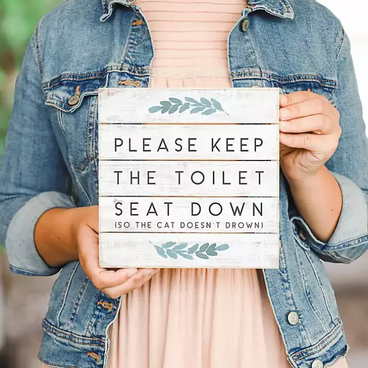 Keep the Seat Down Wall Plaque